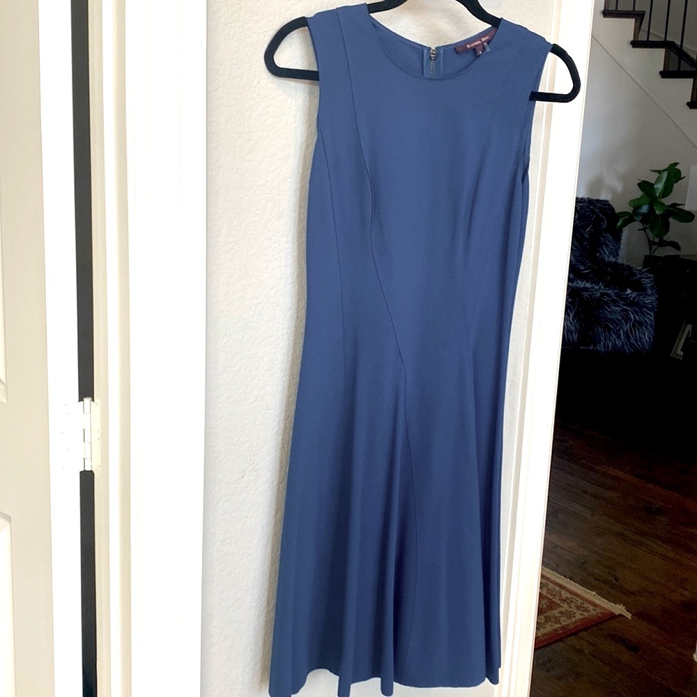 Blue Rachel Roy midi dress with back zipper